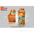 Hexagon Adjustable Dump Bin Display For Bottled Orange Juice , High Bearing